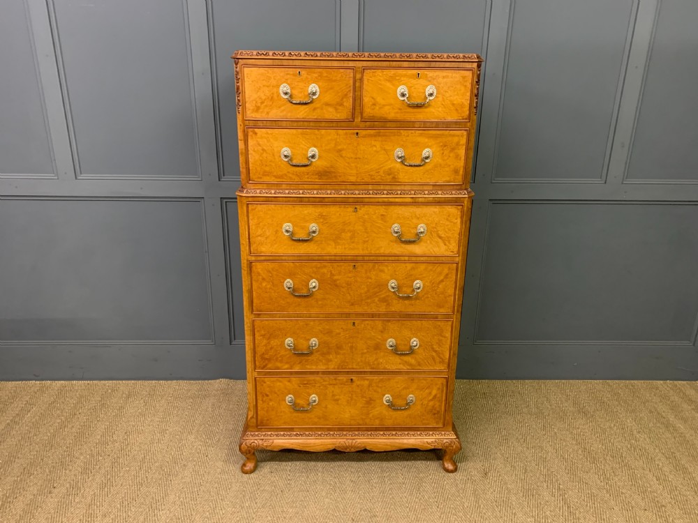 Burr Walnut Tallboy View II