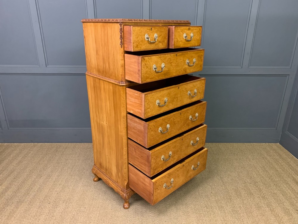 Burr Walnut Tallboy View XIII