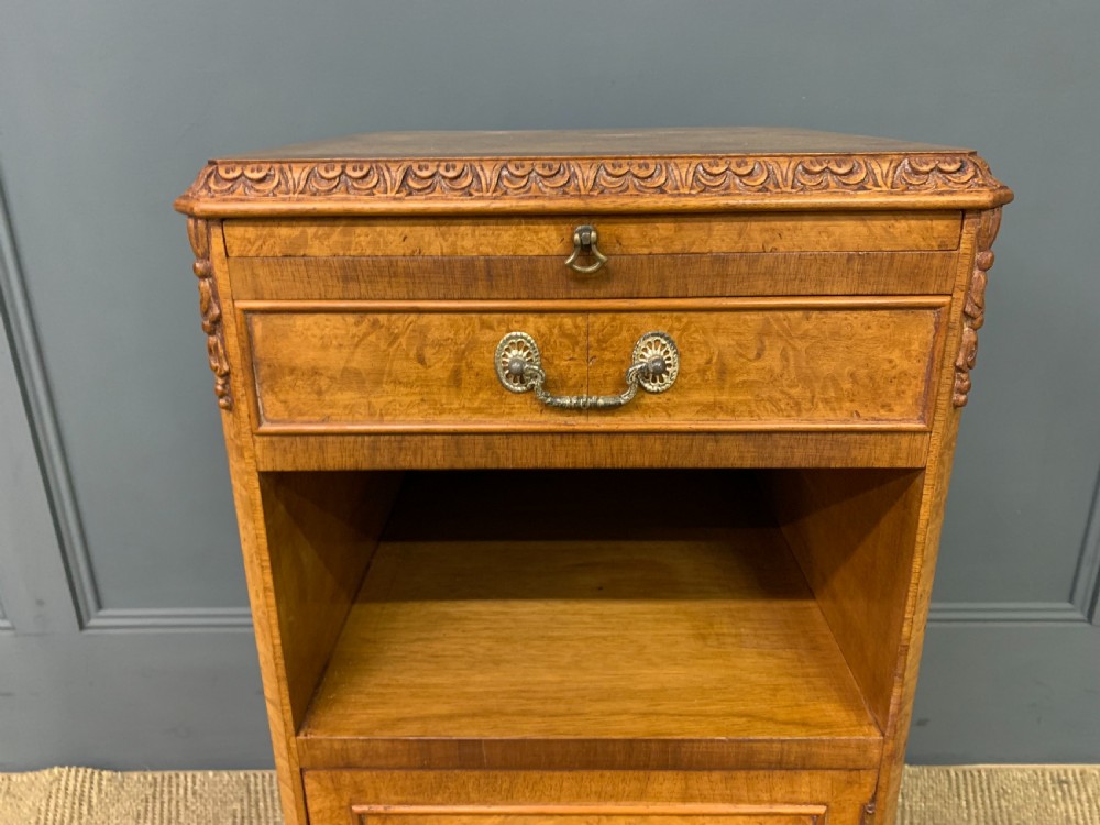 Pair of Burr Walnut Bedside Cupboards View IX