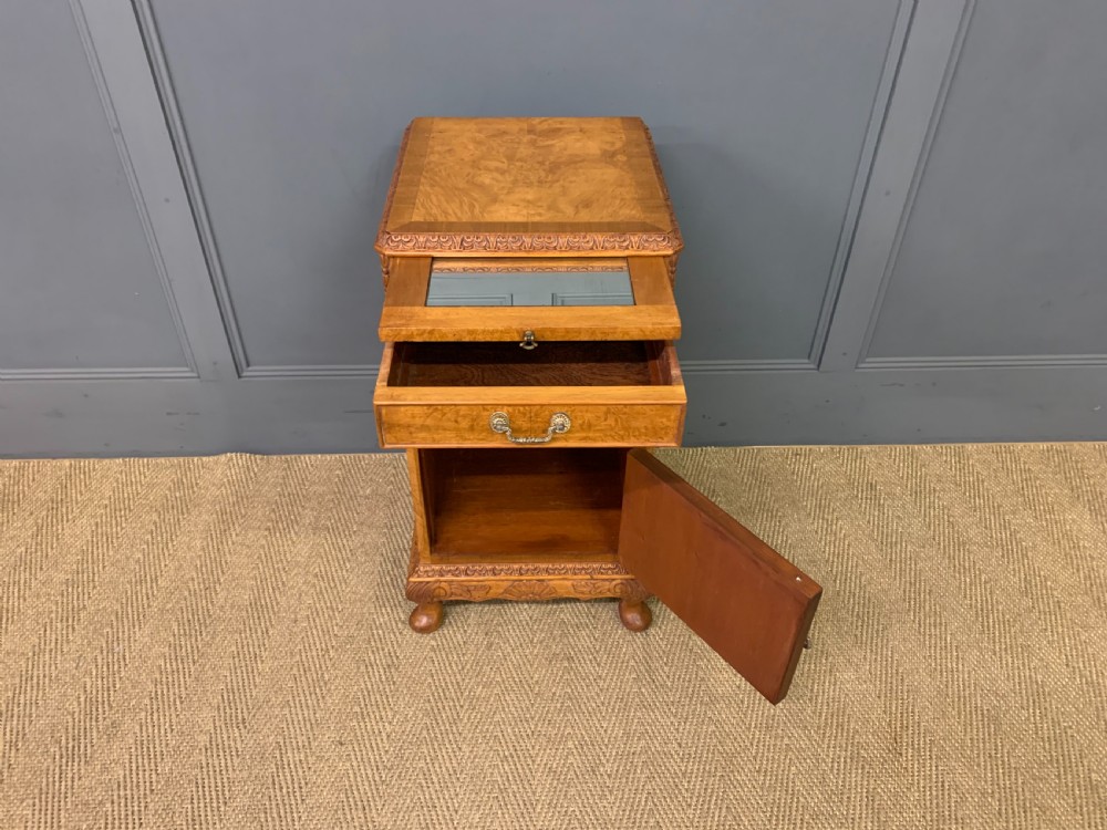 Pair of Burr Walnut Bedside Cupboards View XI