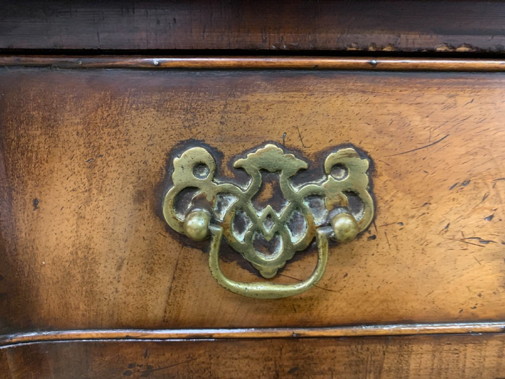 Burr Walnut Serpentine Fronted Desk View IX