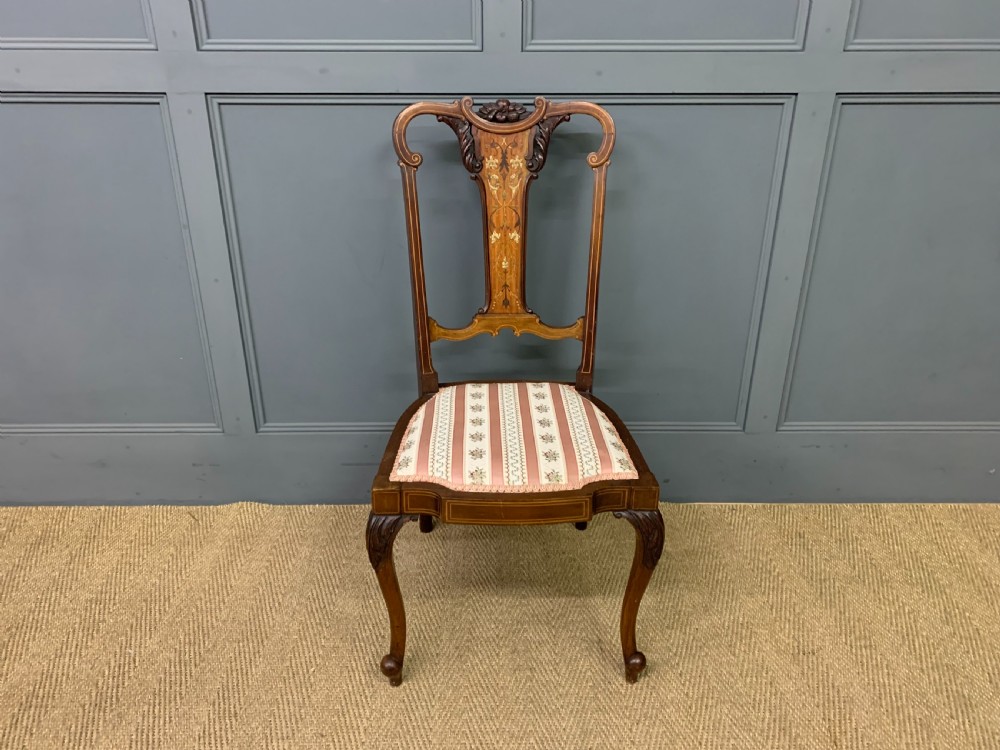 Set of 4 Inlaid Mahogany Chairs View VI