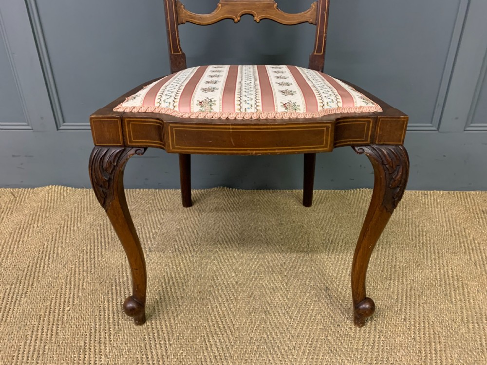 Set of 4 Inlaid Mahogany Chairs View VII