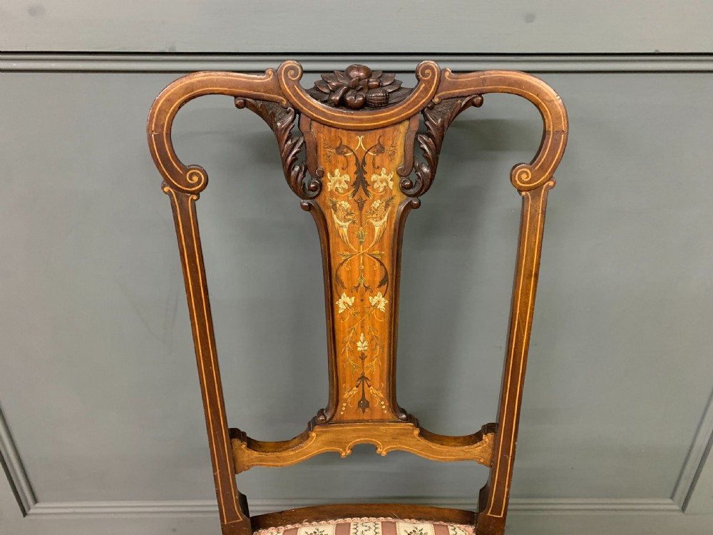 Set of 4 Inlaid Mahogany Chairs View VIII