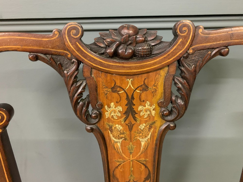 Set of 4 Inlaid Mahogany Chairs View IX