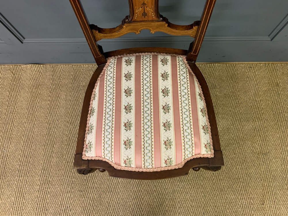 Set of 4 Inlaid Mahogany Chairs View X