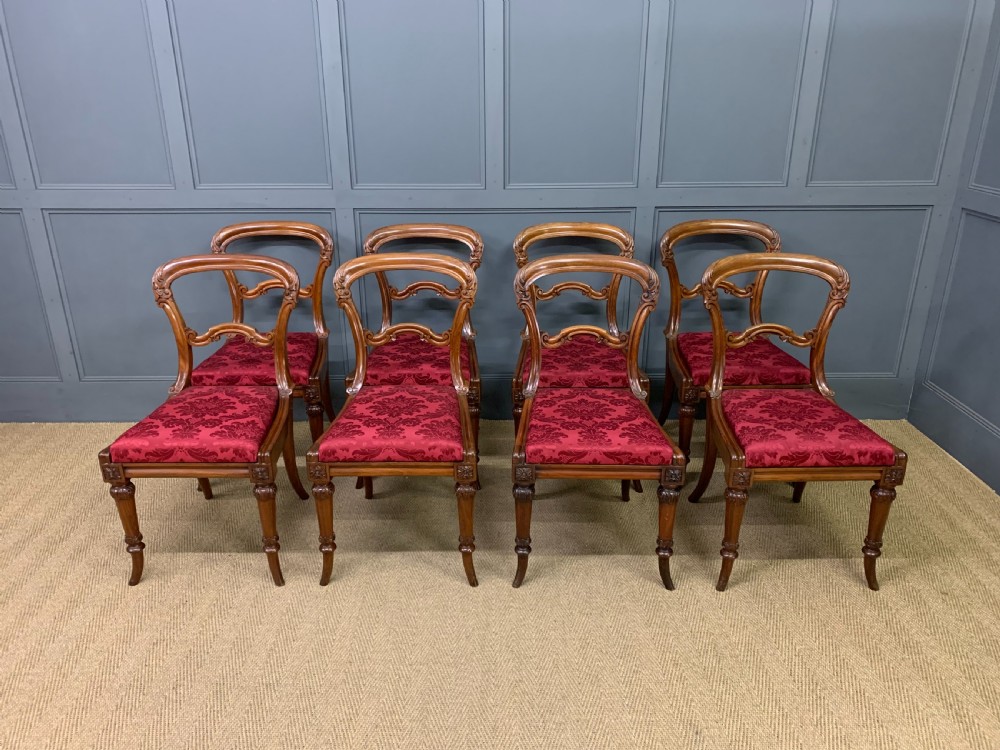 Set of 8 Victorian Mahogany Dining Chairs by Johnstone & Jeanes View II