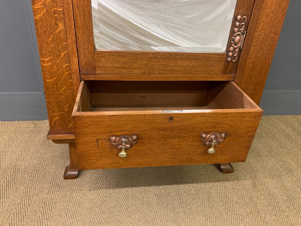 Arts and Crafts Oak Wardrobe View V