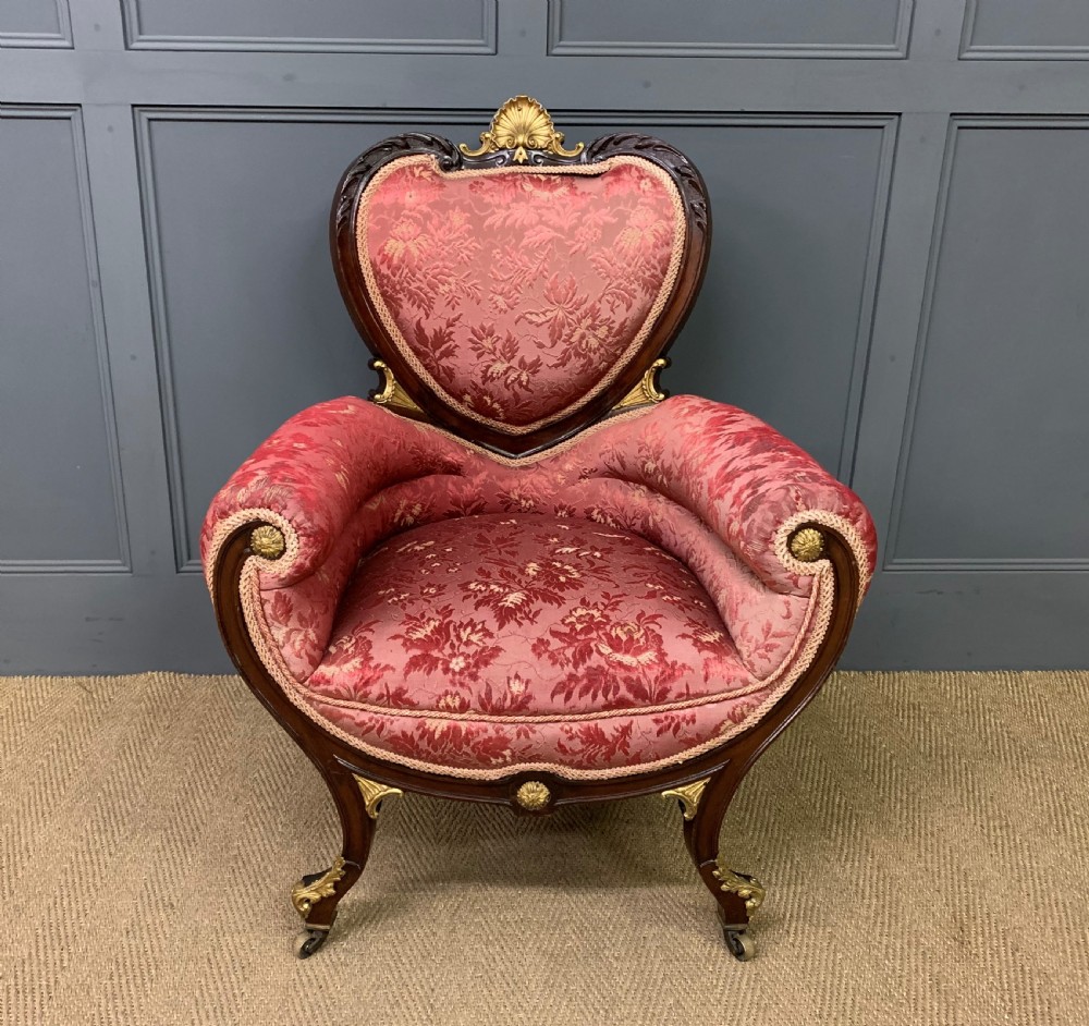 Ornate Victorian Upholstered Armchair