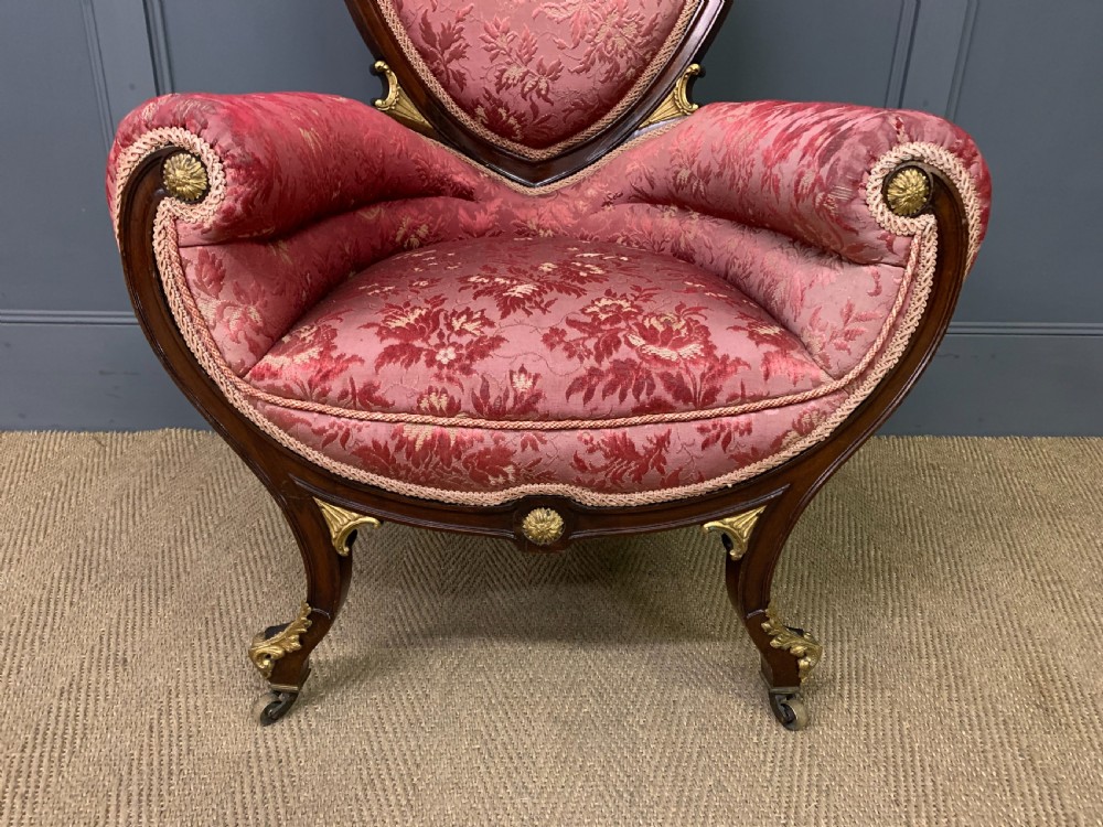 Ornate Victorian Upholstered Armchair View II