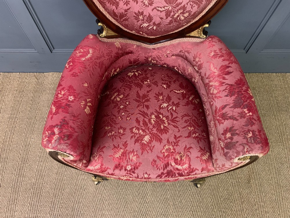 Ornate Victorian Upholstered Armchair View VI