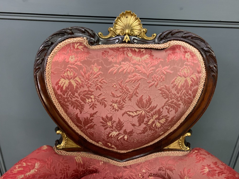 Ornate Victorian Upholstered Armchair View VII