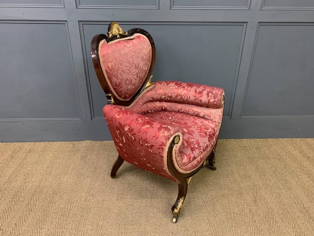 Ornate Victorian Upholstered Armchair View IX