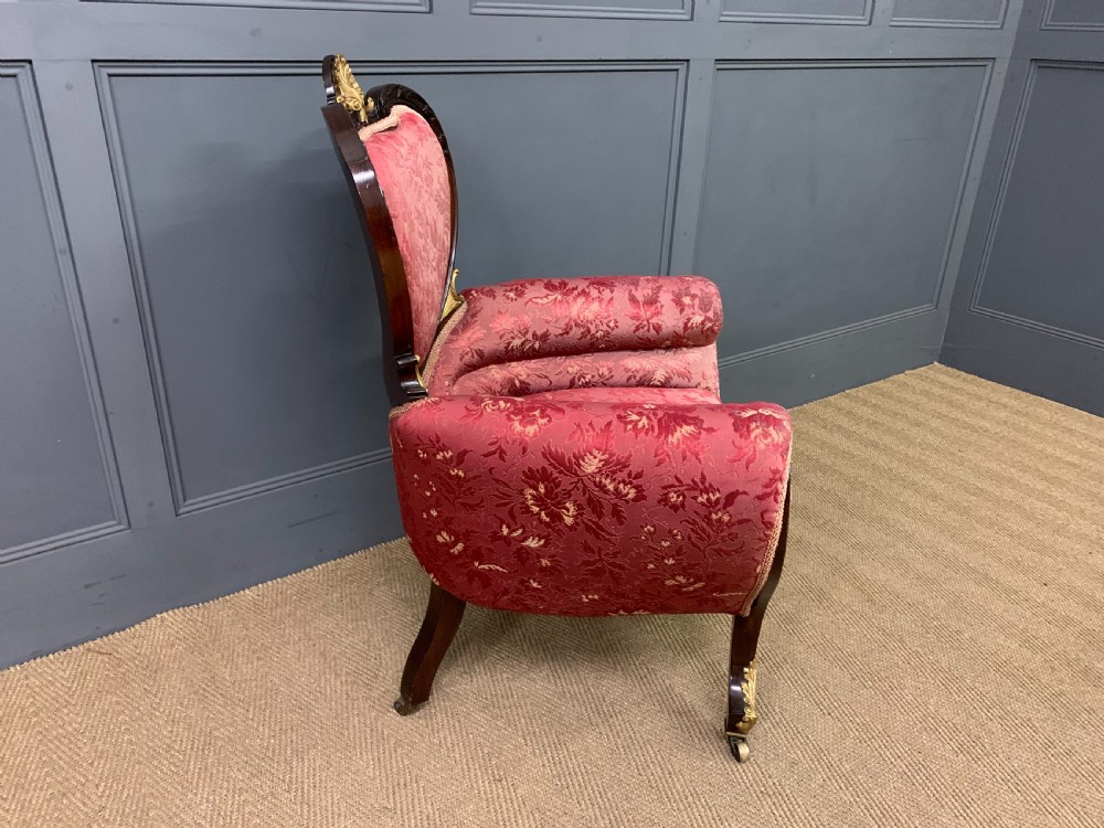 Ornate Victorian Upholstered Armchair View X