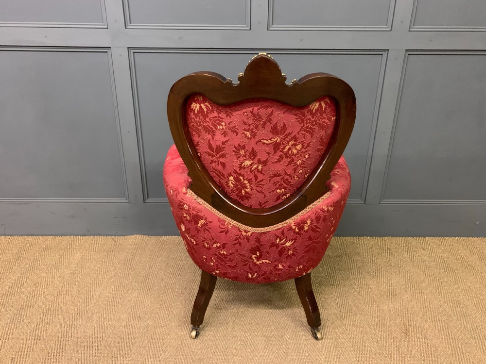 Ornate Victorian Upholstered Armchair View XI