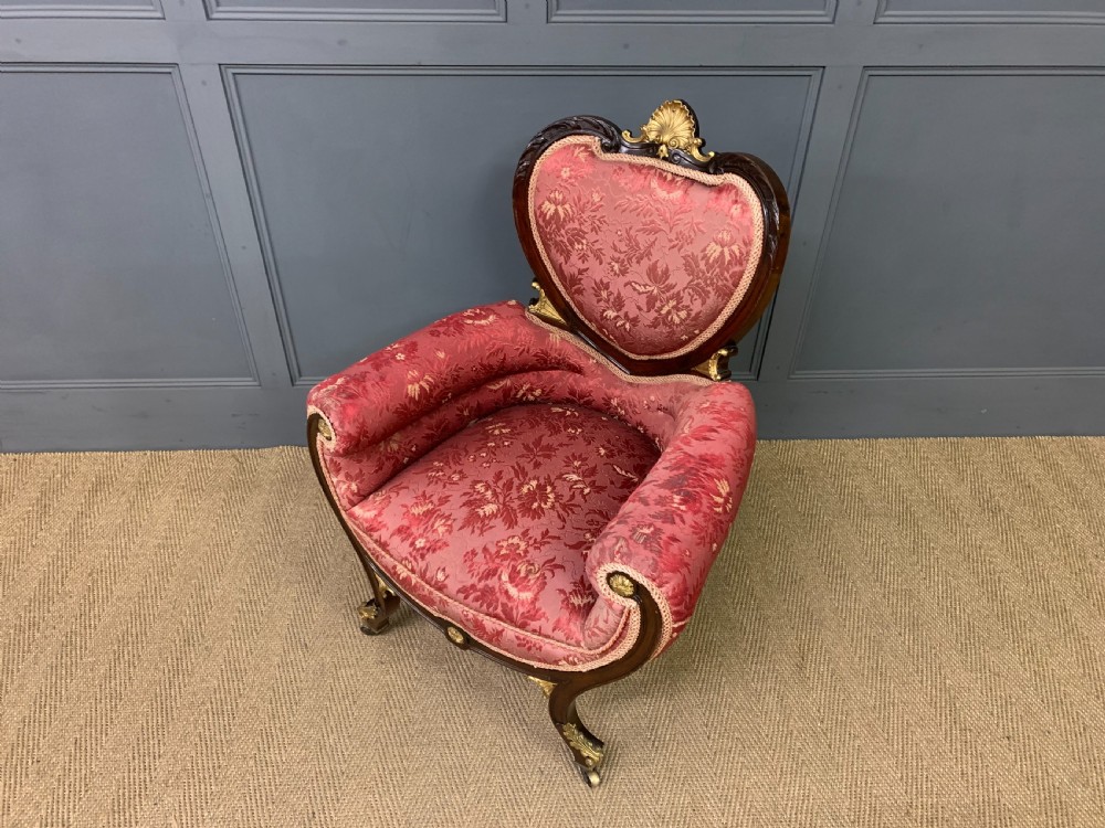 Ornate Victorian Upholstered Armchair View XII