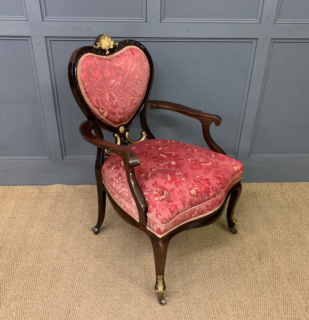 Ornate Victorian Mahogany Armchair