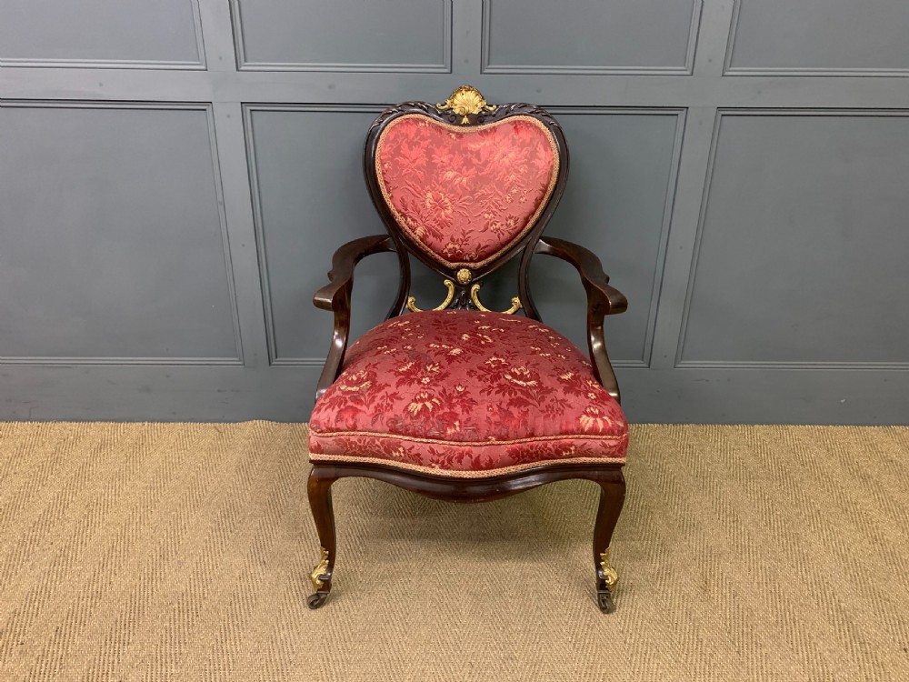 Ornate Victorian Mahogany Armchair View II