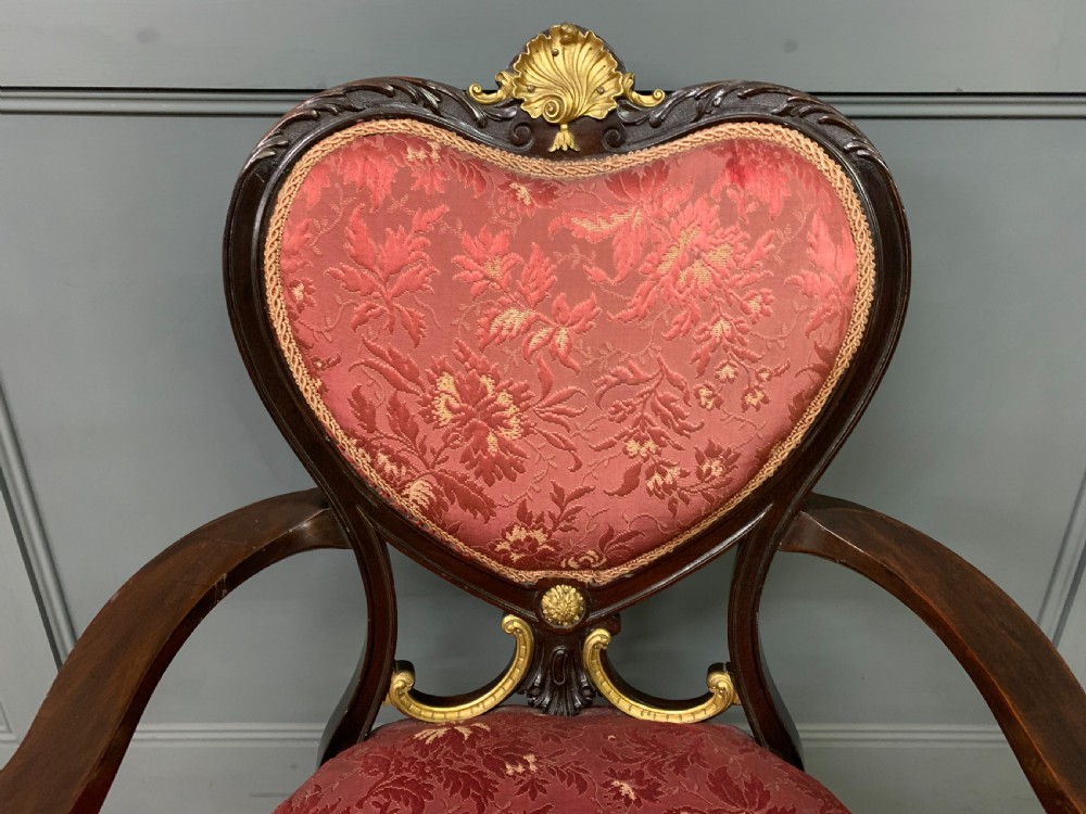 Ornate Victorian Mahogany Armchair View V