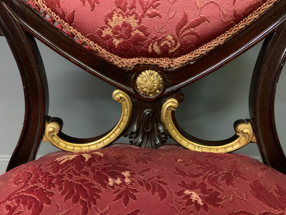 Ornate Victorian Mahogany Armchair View VI