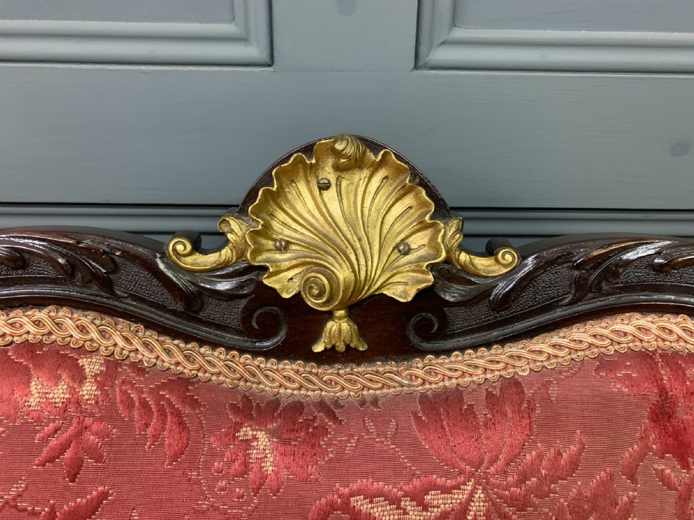 Ornate Victorian Mahogany Armchair View VII