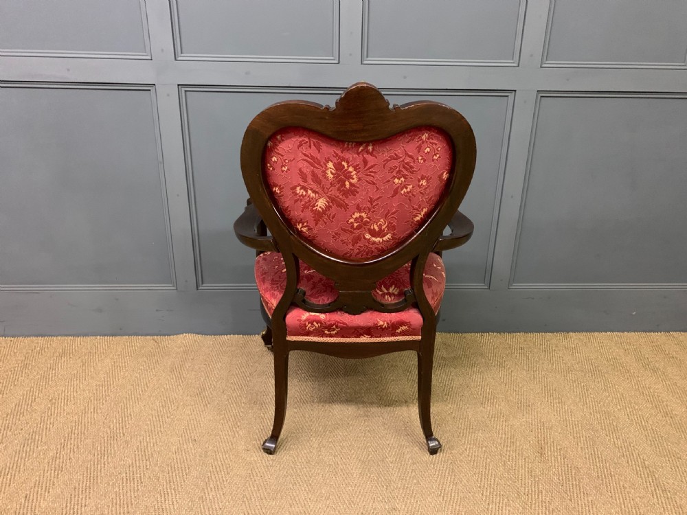 Ornate Victorian Mahogany Armchair View X