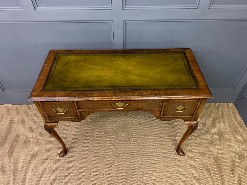 Queen Anne Style Burr Walnut Lowboy View III