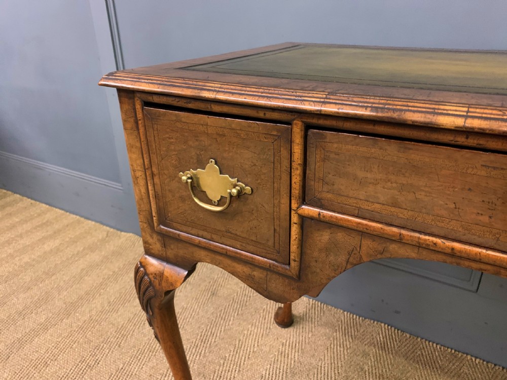 Queen Anne Style Burr Walnut Lowboy View IV