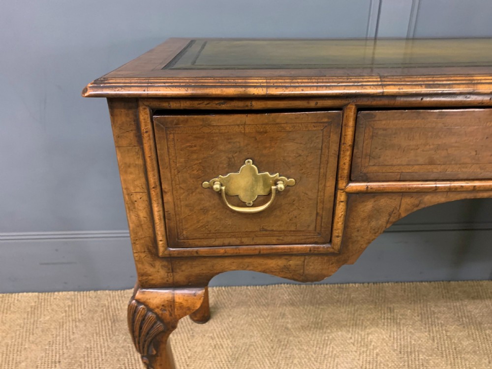Queen Anne Style Burr Walnut Lowboy View V