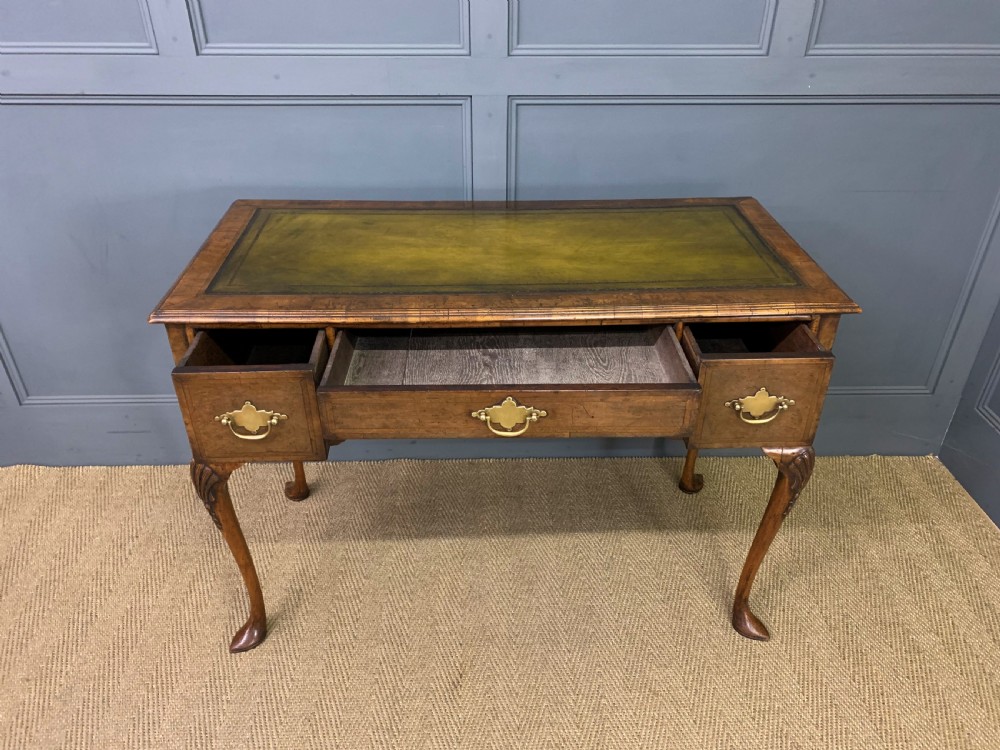 Queen Anne Style Burr Walnut Lowboy View VI