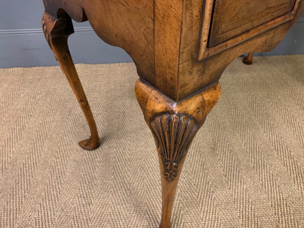 Queen Anne Style Burr Walnut Lowboy View IX