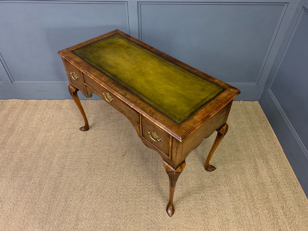 Queen Anne Style Burr Walnut Lowboy View XIII