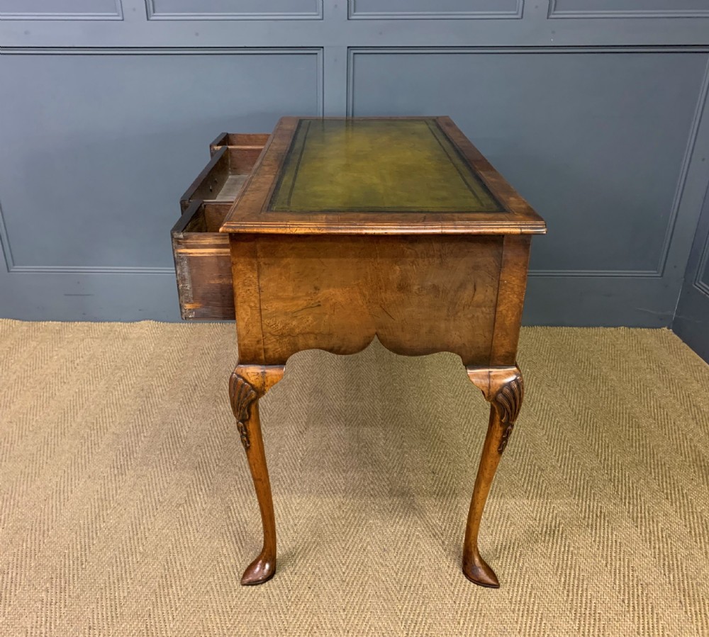 Queen Anne Style Burr Walnut Lowboy View XIV
