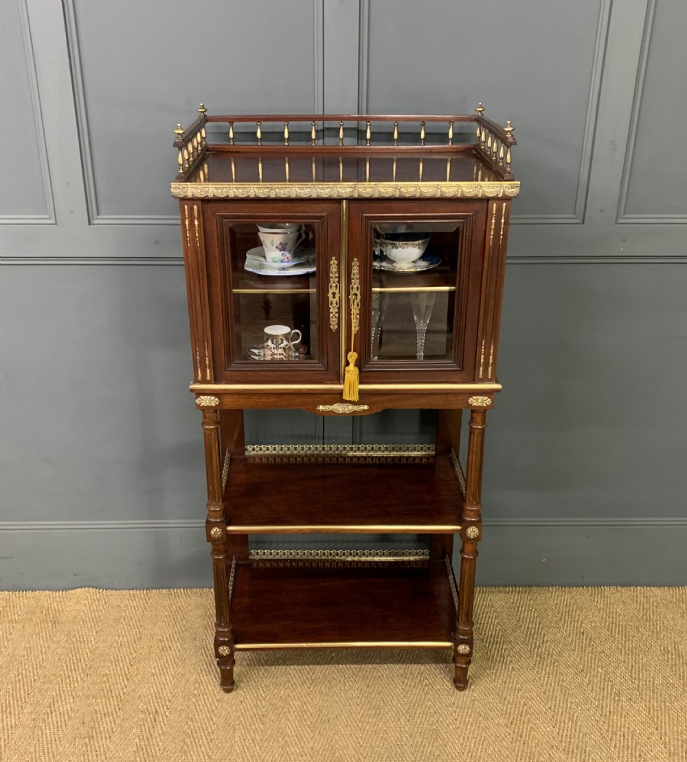 Brass Mounted Mahogany Display Cabinet