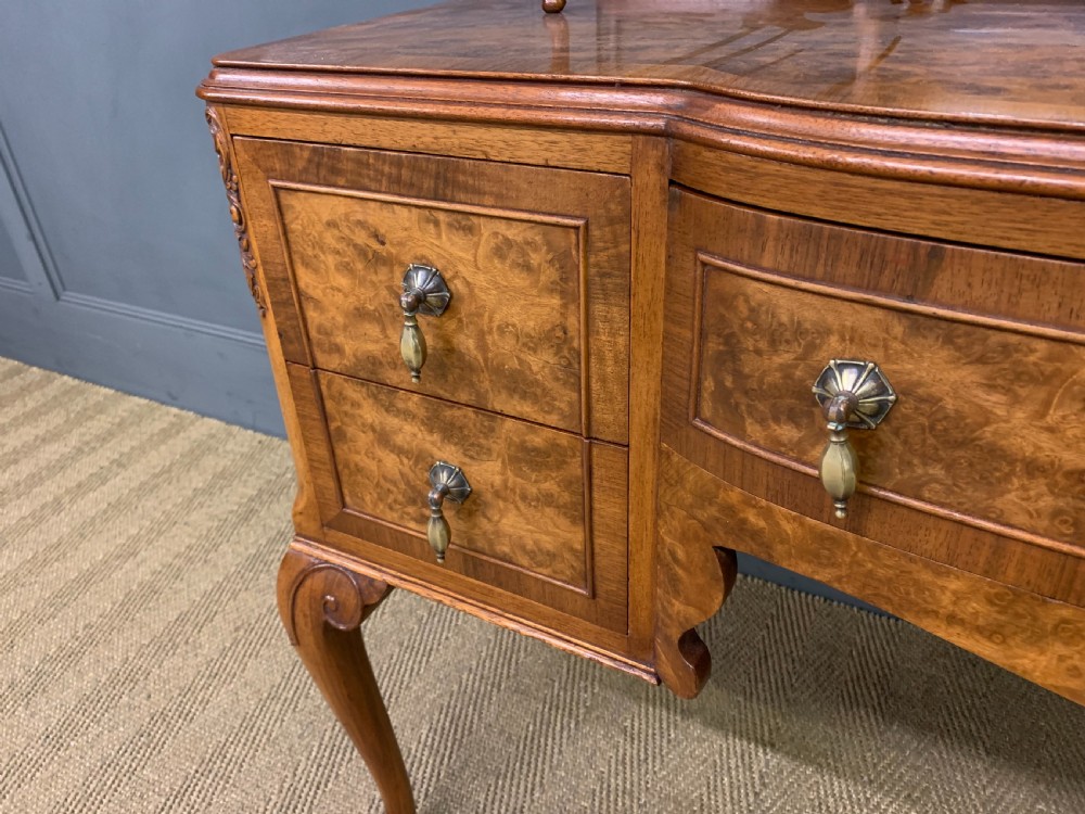 Burr Walnut Dressing Table and Stool View VII