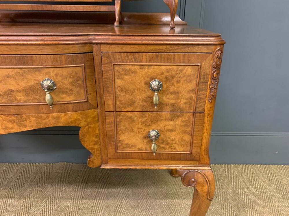 Burr Walnut Dressing Table and Stool View VIII