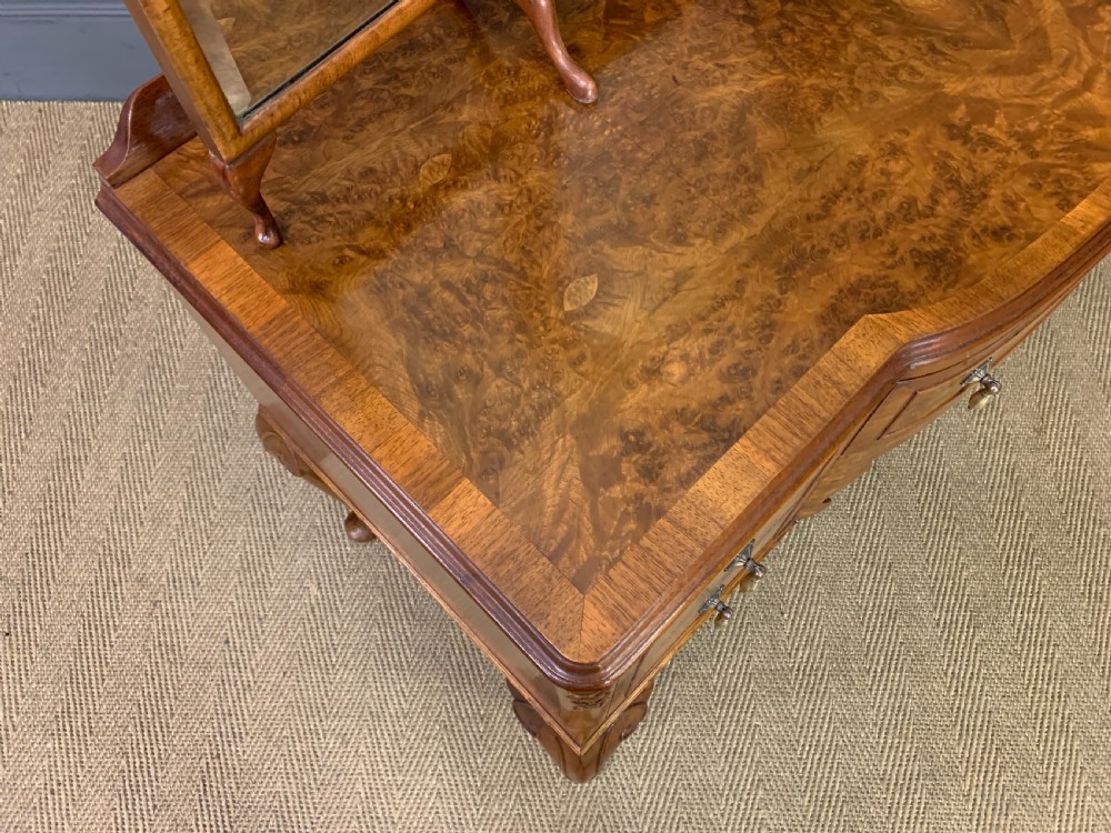 Burr Walnut Dressing Table and Stool View XIII