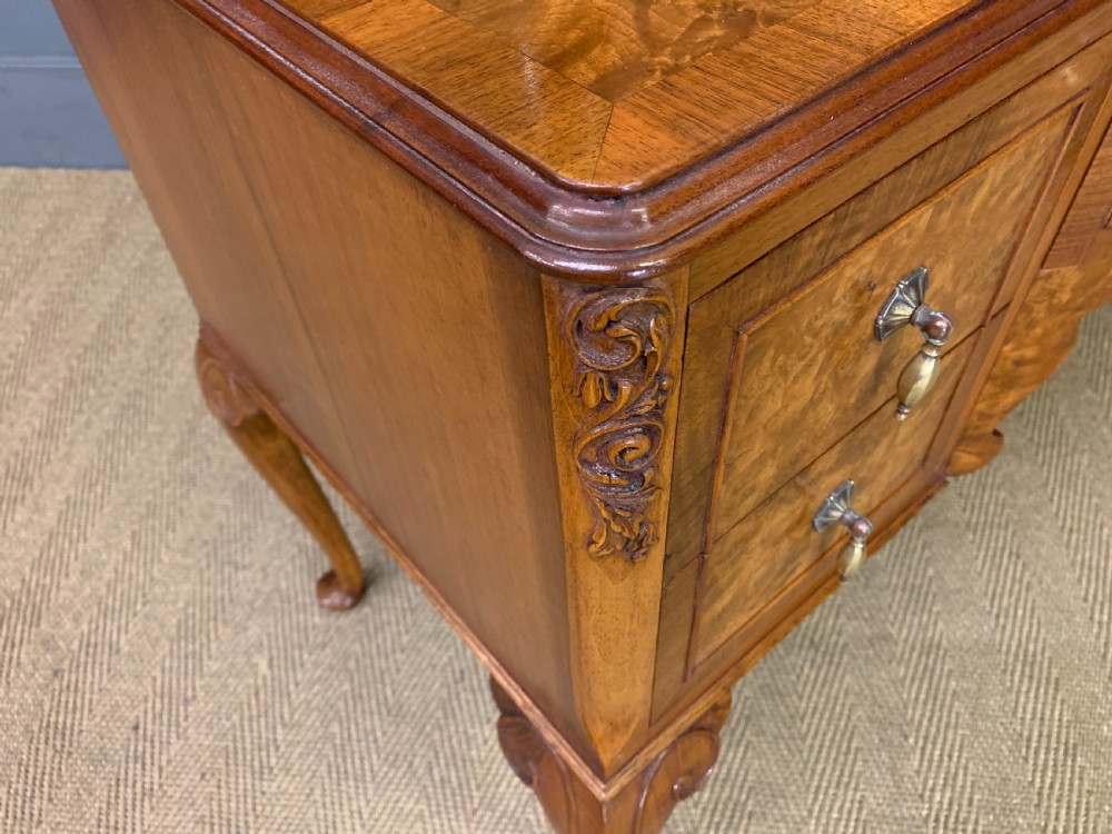 Burr Walnut Dressing Table and Stool View XV