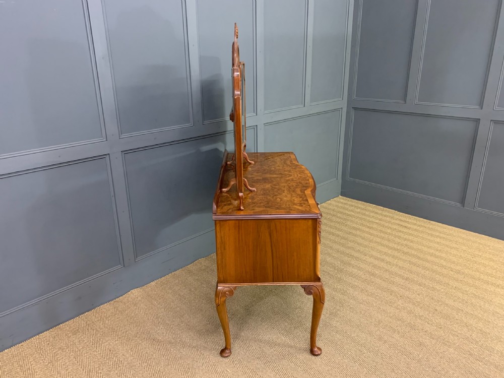 Burr Walnut Dressing Table and Stool View XVII