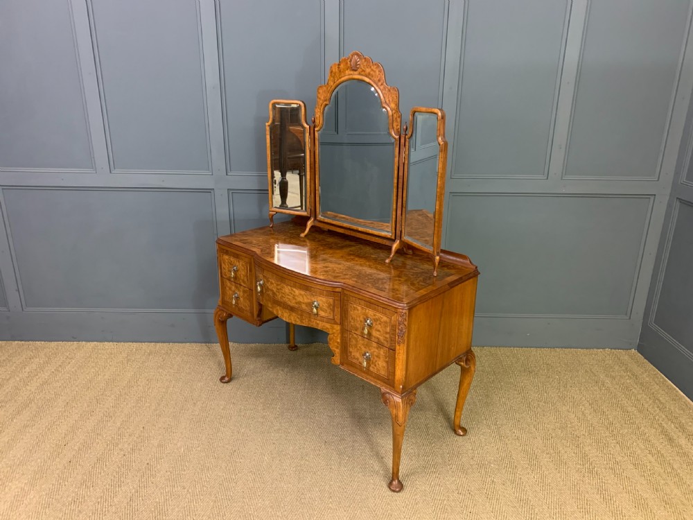 Burr Walnut Dressing Table and Stool View XVIII