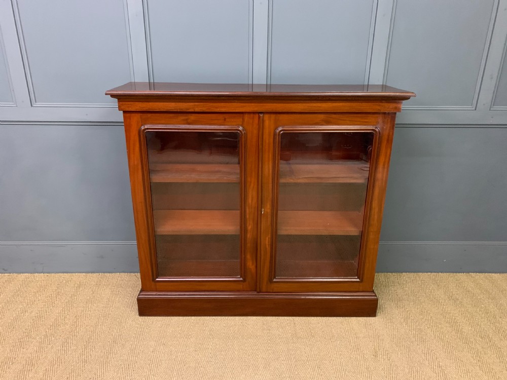 Victorian Mahogany 2 Door Glazed Bookcase View II