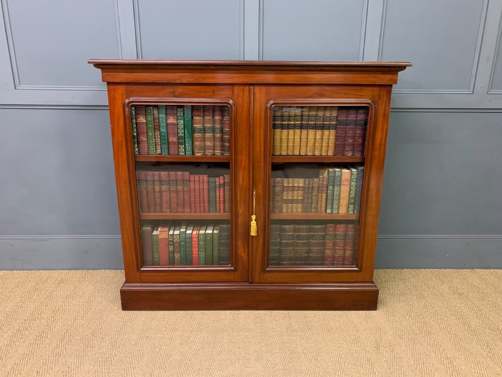 Victorian Mahogany 2 Door Glazed Bookcase View V