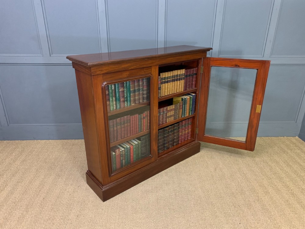 Victorian Mahogany 2 Door Glazed Bookcase View X