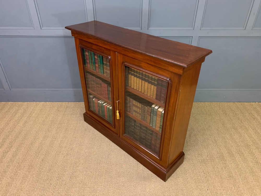 Victorian Mahogany 2 Door Glazed Bookcase View XI