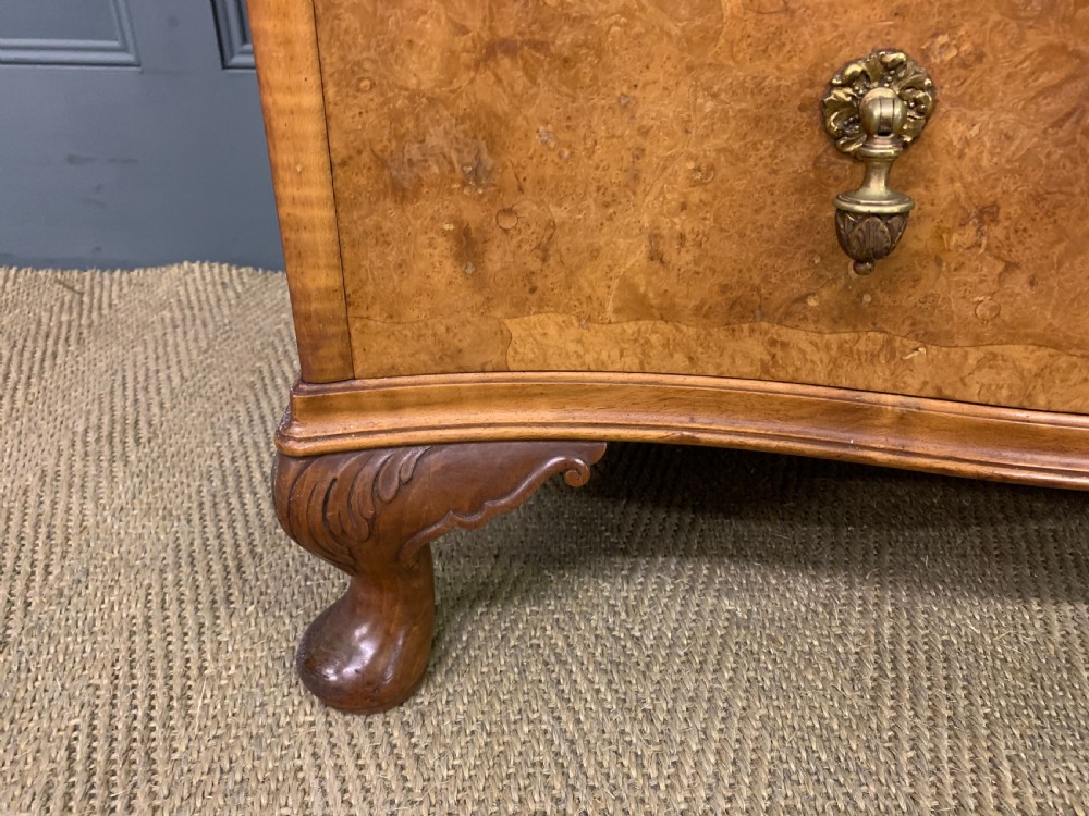 Queen Anne Style Burr Walnut Linen Press View V