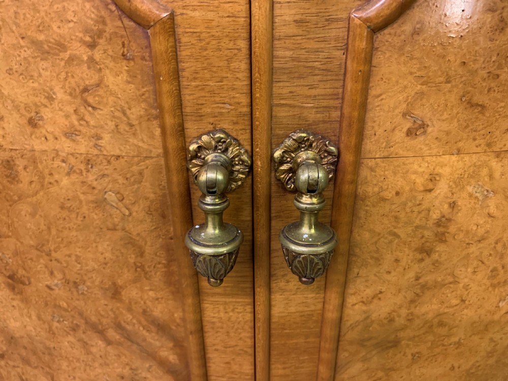Queen Anne Style Burr Walnut Linen Press View VI