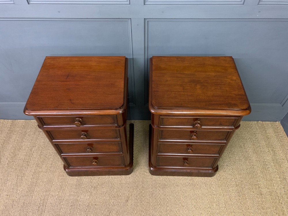 Pair of Large Victorian Mahogany Bedside Chests View III