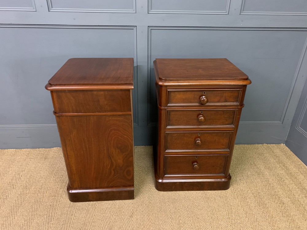 Pair of Large Victorian Mahogany Bedside Chests View IV