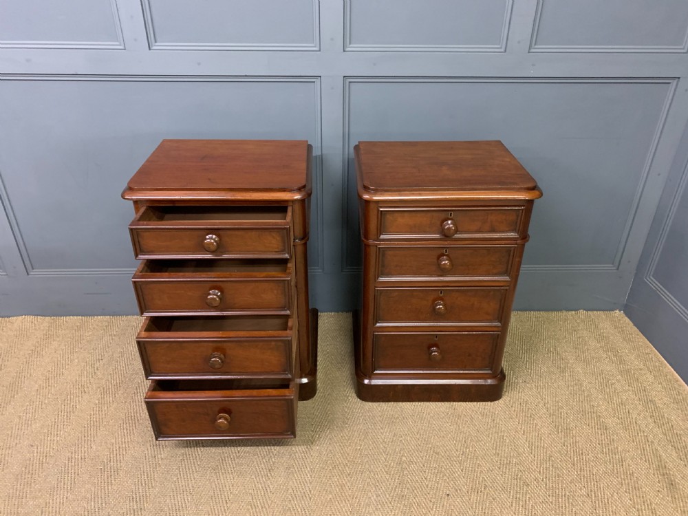 Pair of Large Victorian Mahogany Bedside Chests View V