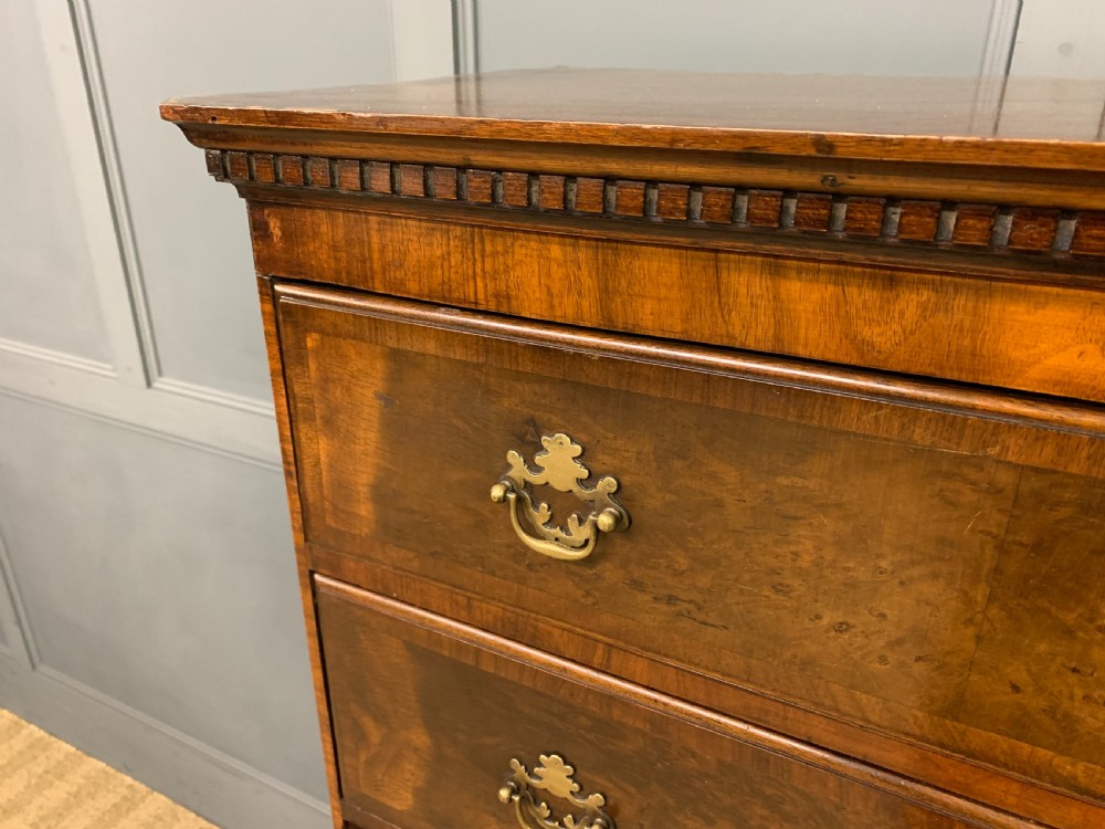 Burr Walnut Chest on Stand or Tallboy View IV